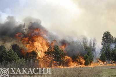 Четыре километра горящей травы: пожарным Хакасии пришлось потрудиться